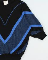 Vintage 1980s Alexi Batwing 3/4 Length Sleeve Jumper - M