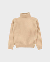 Vintage Y2K 00s Ralph Lauren Women's Ribbed Wool Knit Roll Neck Jumper - XXS