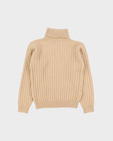 Vintage Y2K 00s Ralph Lauren Women's Ribbed Wool Knit Roll Neck Jumper - XXS