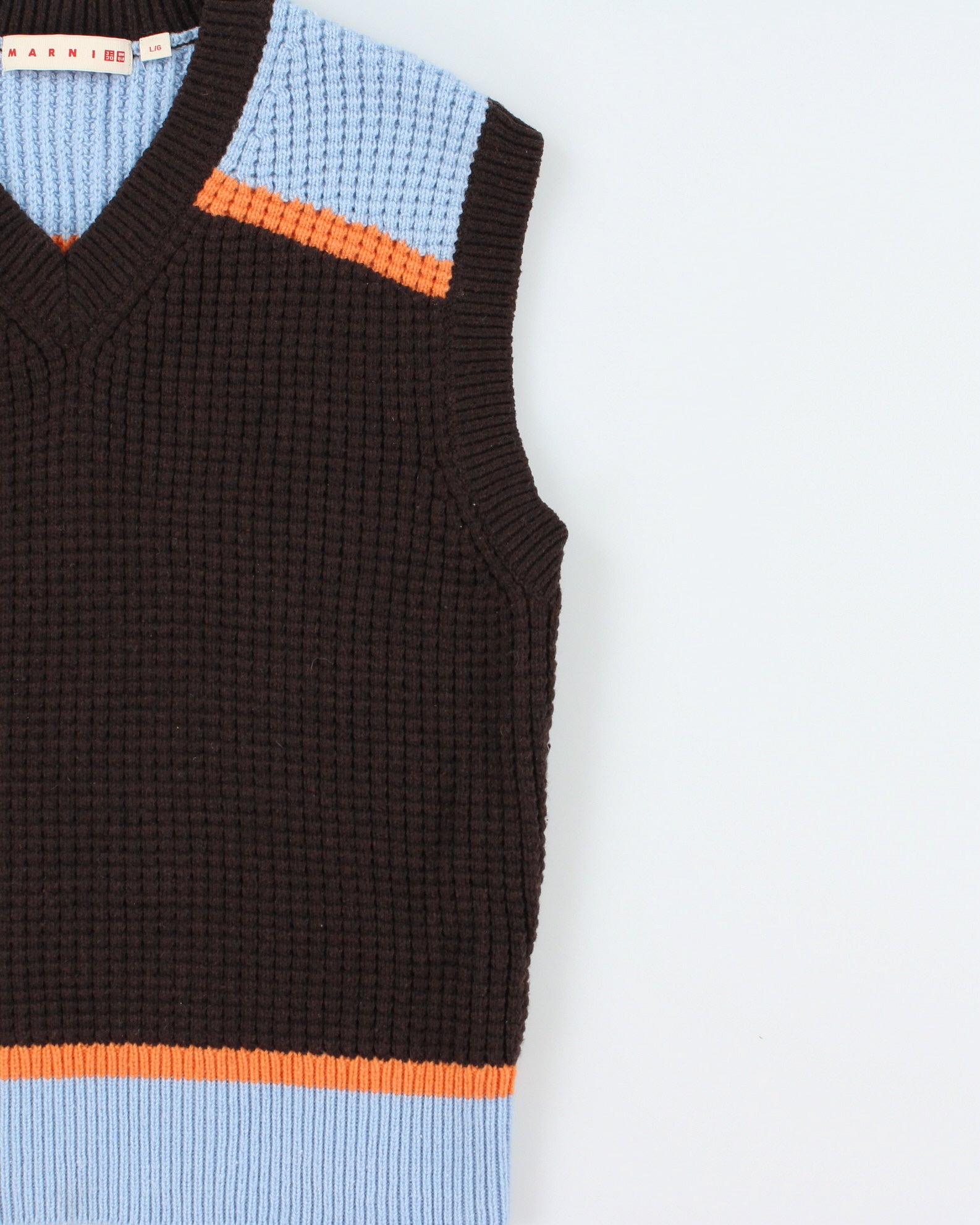 Uniqlo x Marni Women's Chunky Popcorn Knit V-Neck Sweater Vest - L