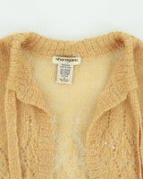 Vintage Y2K 2000s Sharagano Mohair Blend Sparkly Knit Bolero - S