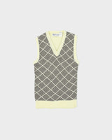 Deadstock 1970s Woodwards V-neck Pattern Knit Vest - XS