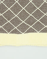 Deadstock 1970s Woodwards V-neck Pattern Knit Vest - XS