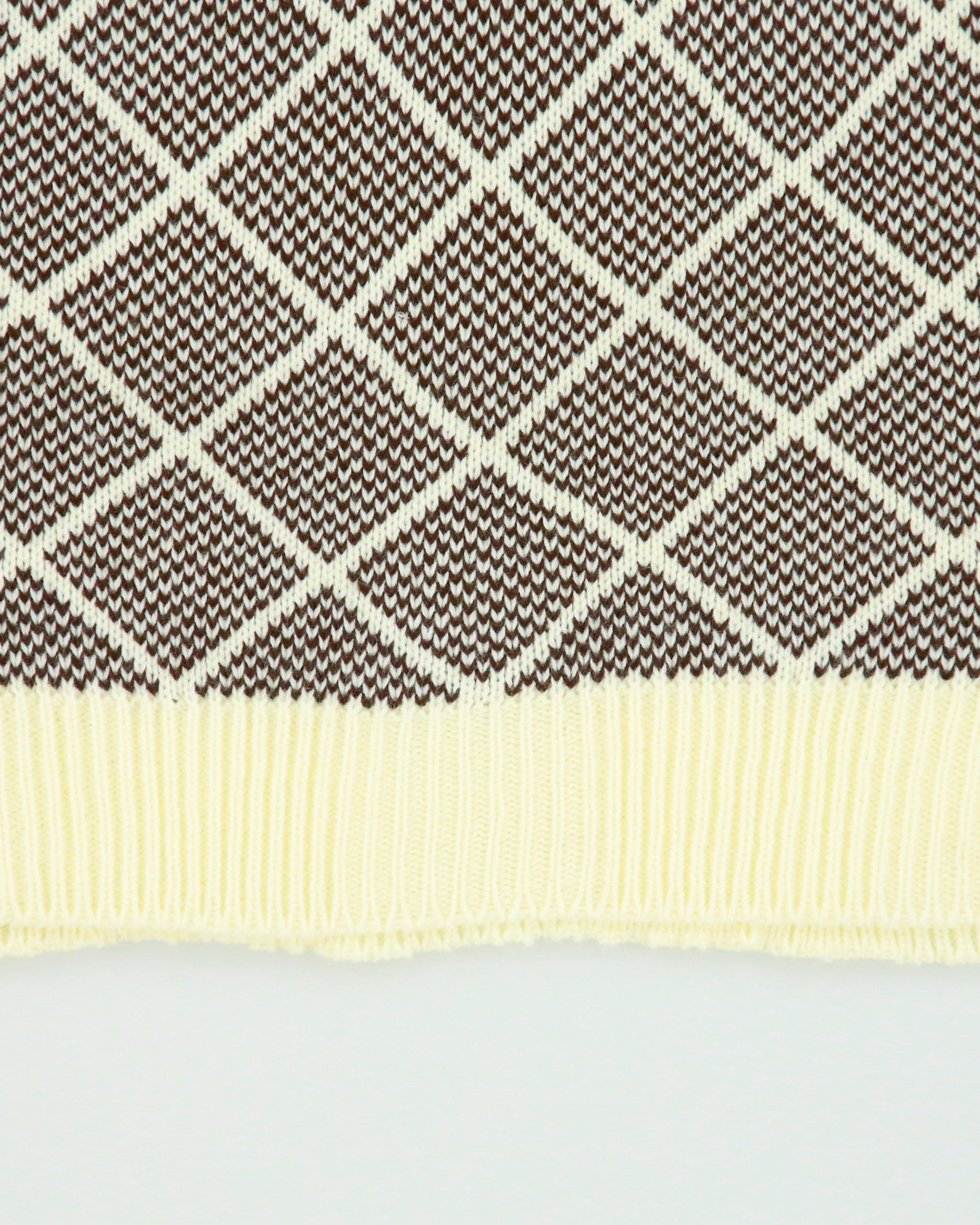 Deadstock 1970s Woodwards V-neck Pattern Knit Vest - XS