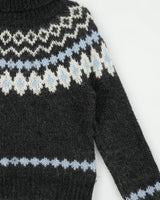 Vintage J. Crew Women's Fair Isle Mohair Wool Chunky Knit Roll Neck Jumper - S