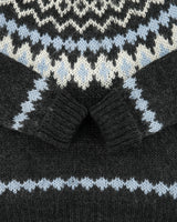 Vintage J. Crew Women's Fair Isle Mohair Wool Chunky Knit Roll Neck Jumper - S