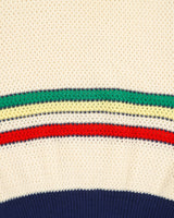 Vintage 1970s Mario Romano Women's Striped Wool Open-Knit Sweater Vest - S