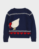 Vintage 1980s Woolrich Women's Wool Geese Chunky Knit Crewneck Jumper - L