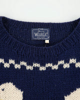 Vintage 1980s Woolrich Women's Wool Geese Chunky Knit Crewneck Jumper - L