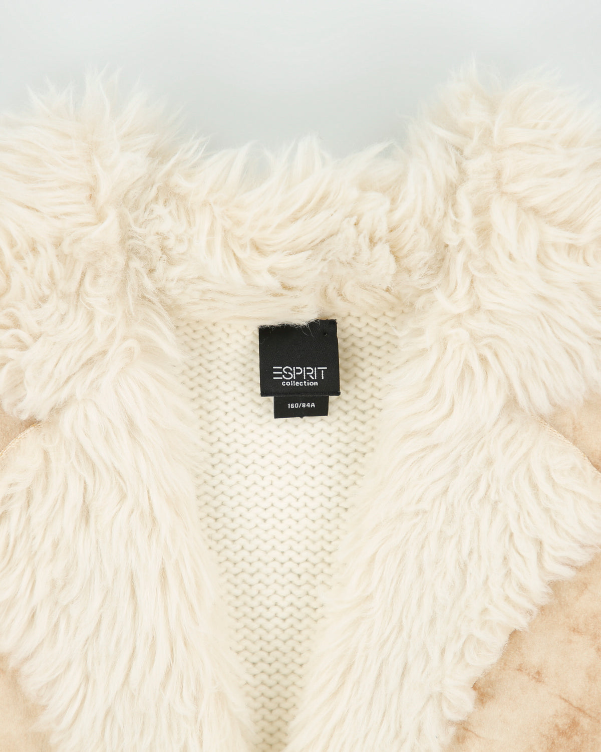 Vintage Y2K 00s Esprit Women's Merino Wool Chunky Faux Shearling Cardigan - S