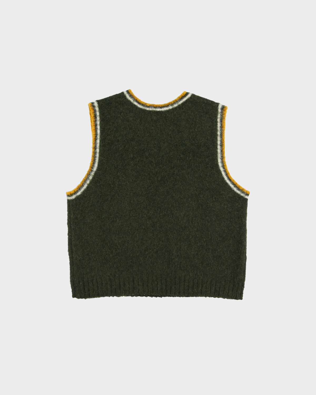 Vintage Y2K 00s Abercrombie &amp; Fitch Women's Shetland Wool Chunky V-Neck Tank Knit Sweater Vest - L