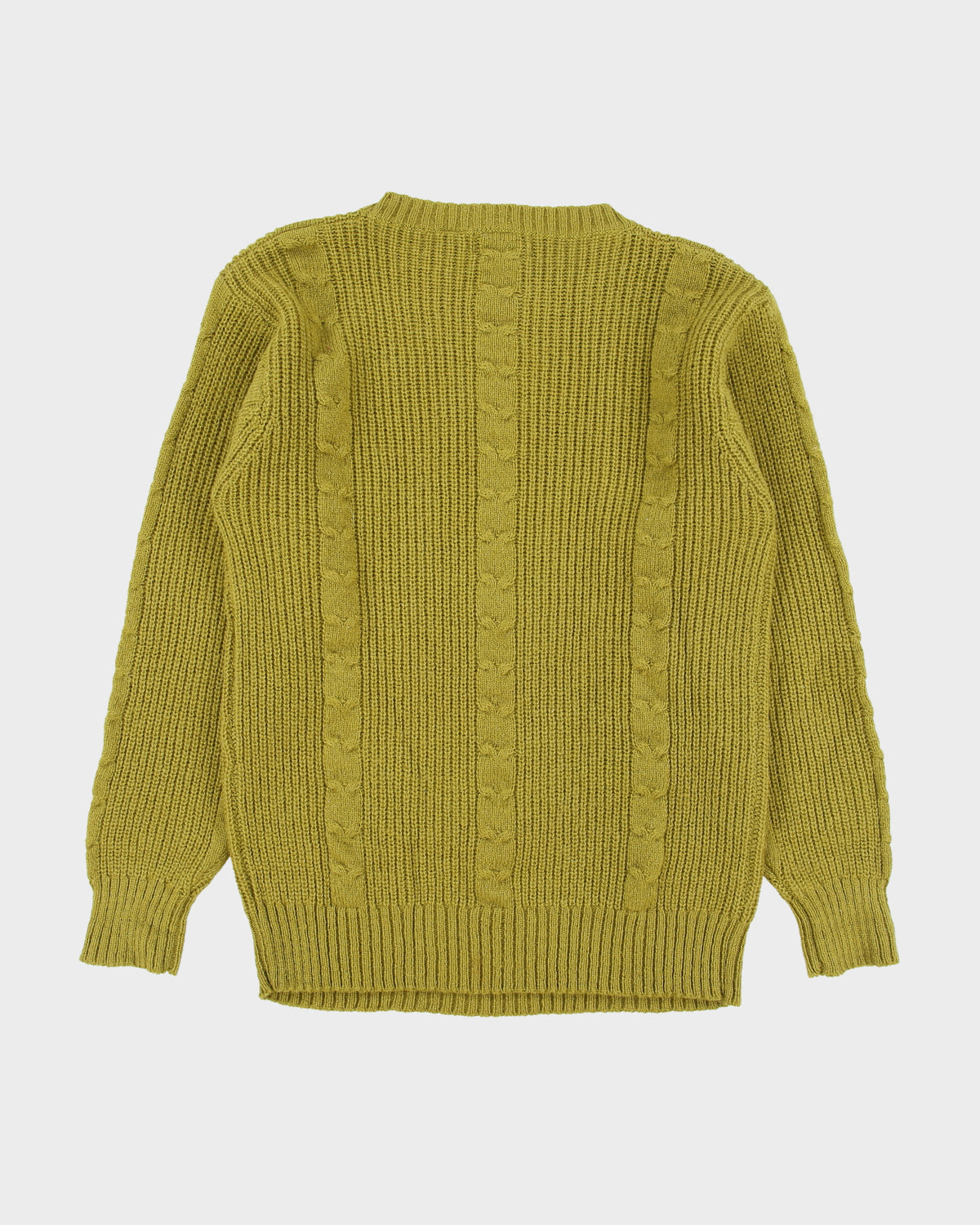 Vintage 1990s Island Clothing Company Wool Cable Knit Jumper - L