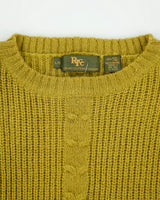 Vintage 1990s Island Clothing Company Wool Cable Knit Jumper - L