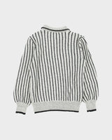 Vintage King Sheep Angora Blend Collared Ribbed Knit Jumper - S