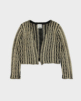 Vintage Y2K 00s Moschino Cheap &amp; Chic Wool Blend Cable Knit Cardigan - M