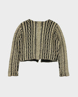 Vintage Y2K 00s Moschino Cheap &amp; Chic Wool Blend Cable Knit Cardigan - M