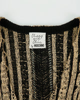 Vintage Y2K 00s Moschino Cheap &amp; Chic Wool Blend Cable Knit Cardigan - M