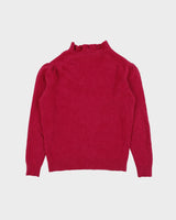 Vintage 1990s Parkhurst Angora &amp; Wool Blend Frill Neck Knit Jumper - M