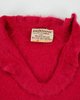 Vintage 1990s Parkhurst Angora &amp; Wool Blend Frill Neck Knit Jumper - M