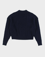 Aritzia Merino Wool Cable Knit Boxy Cropped Knit Jumper - XS