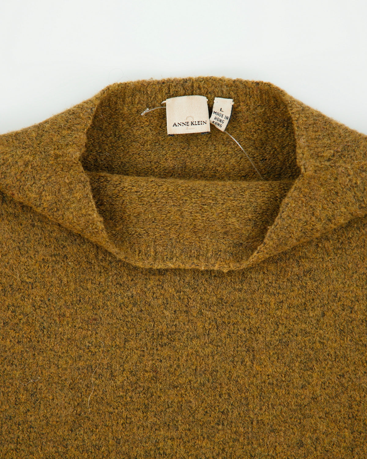 Vintage 1990s Anne Klein Wool Blend Knit Vest - L