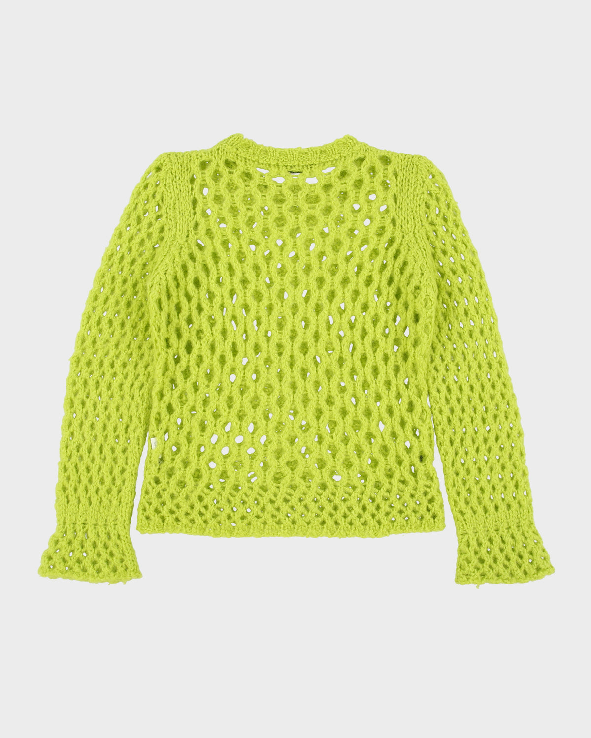 Vintage Y2K 2000s Moschino Jeans Mohair &amp; Wool Blend Open Knit Jumper - M
