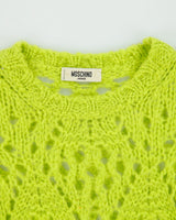 Vintage Y2K 2000s Moschino Jeans Mohair &amp; Wool Blend Open Knit Jumper - M