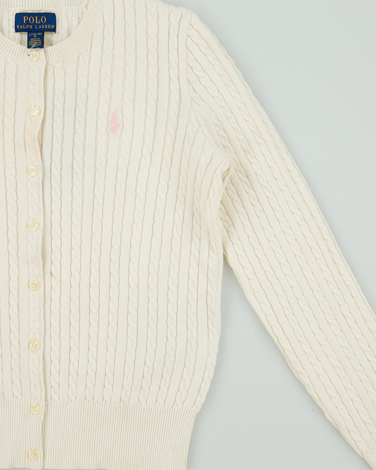 DSWT Polo Ralph Lauren Cable Knit Cropped Cardigan - XS