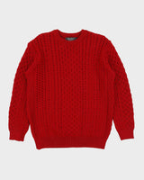 Vintage Islander Made In Ireland Cable Knit Wool Jumper - XL