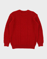 Vintage Islander Made In Ireland Cable Knit Wool Jumper - XL