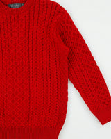 Vintage Islander Made In Ireland Cable Knit Wool Jumper - XL