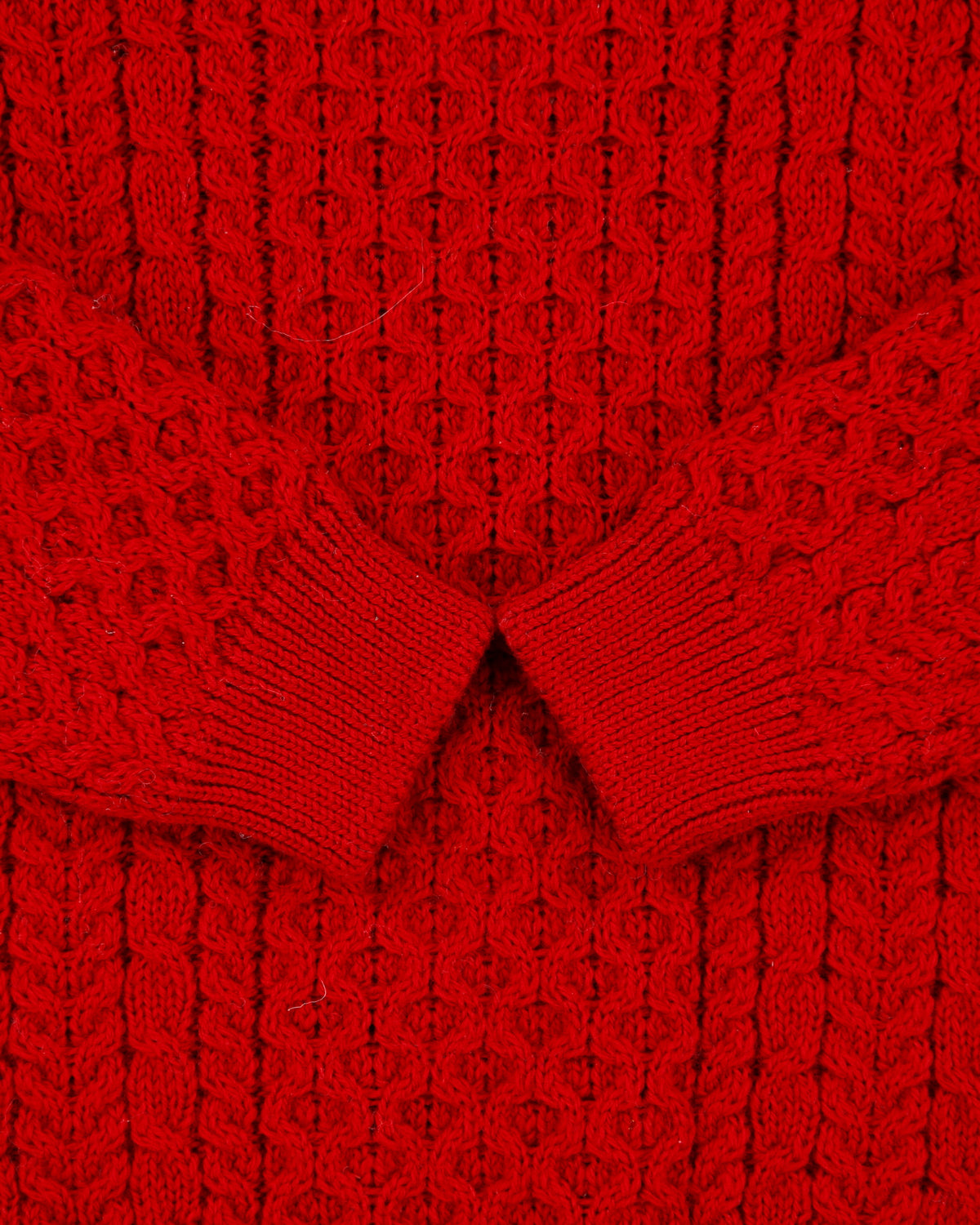 Vintage Islander Made In Ireland Cable Knit Wool Jumper - XL