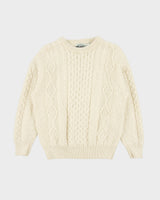 Vintage Aran Crafts Made In Ireland Wool Aran Knit Chunky Heavyweight Jumper - M