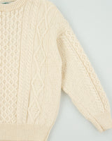 Vintage Aran Crafts Made In Ireland Wool Aran Knit Chunky Heavyweight Jumper - M