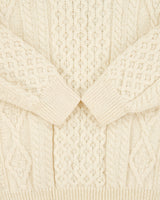 Vintage Aran Crafts Made In Ireland Wool Aran Knit Chunky Heavyweight Jumper - M
