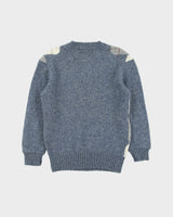 Vintage 1990s Club International Women's Shetland Wool Argyle Knit V-Neck Jumper - M