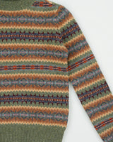 Vintage 1990s R.T.W Jeans Company Wool Blend Fair Isle Roll Neck Jumper - S