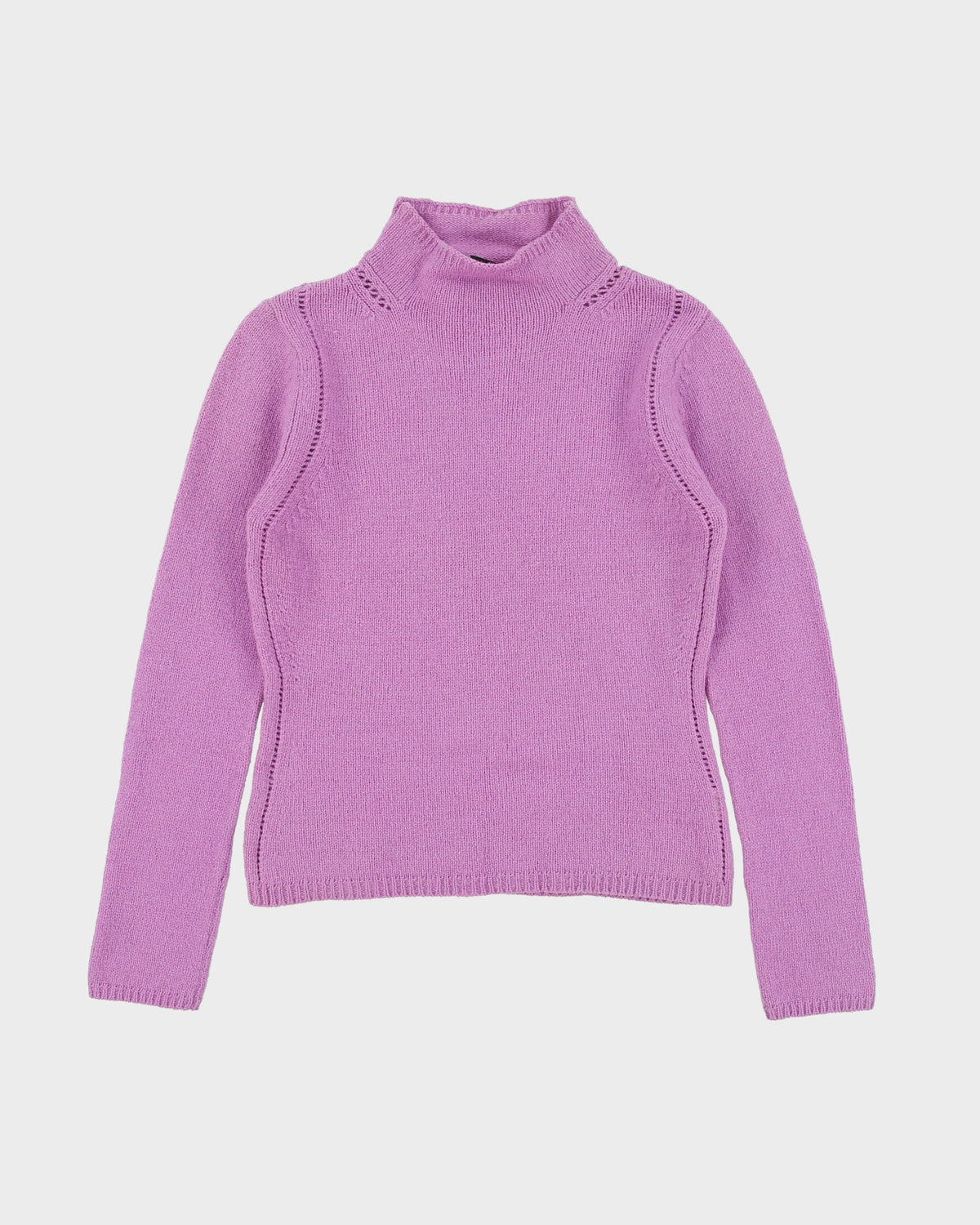 Vintage Y2K 00s Thomo Wool &amp; Cashmere Knit Blend High Neck Jumper - M