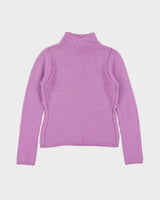 Vintage Y2K 00s Thomo Wool &amp; Cashmere Knit Blend High Neck Jumper - M