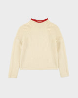 Vintage 1990s Armani Exchange High Neck Wool Chunky Knit Jumper - M