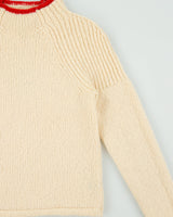 Vintage 1990s Armani Exchange High Neck Wool Chunky Knit Jumper - M