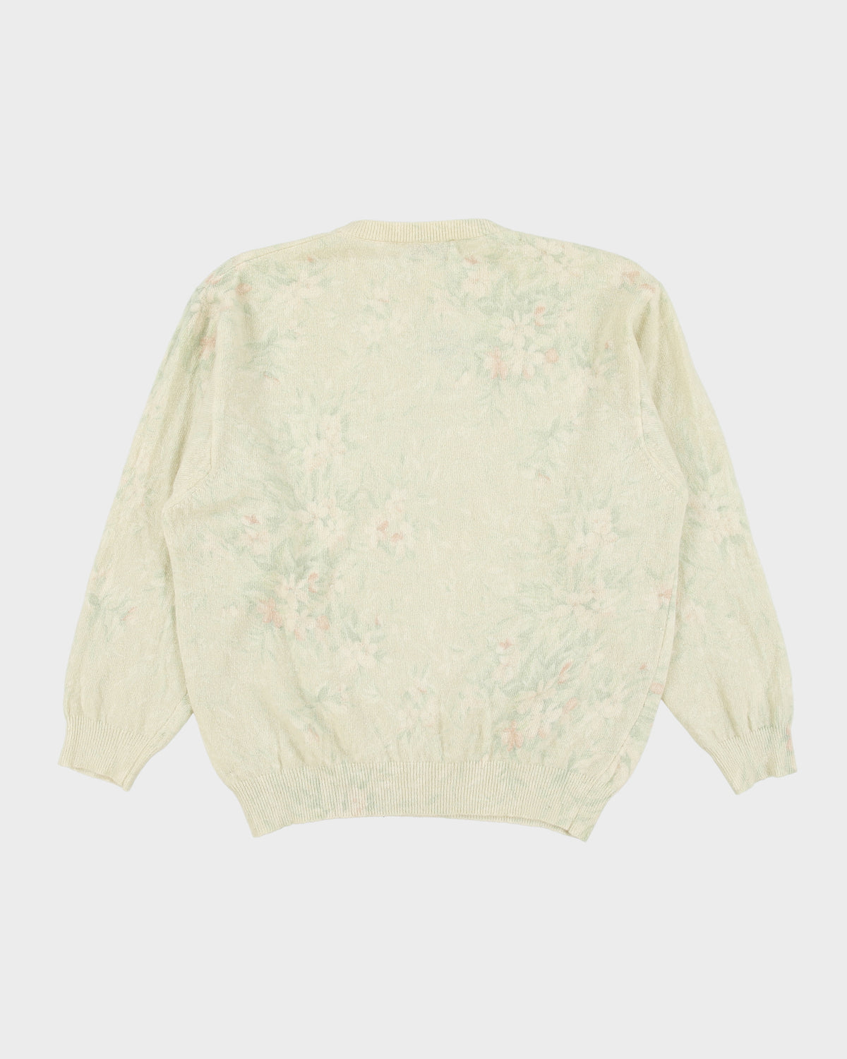 Vintage 1980s Eaton Wool &amp; Angora Blend Floral Jumper - S