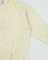 Vintage 1980s Eaton Wool &amp; Angora Blend Floral Jumper - S