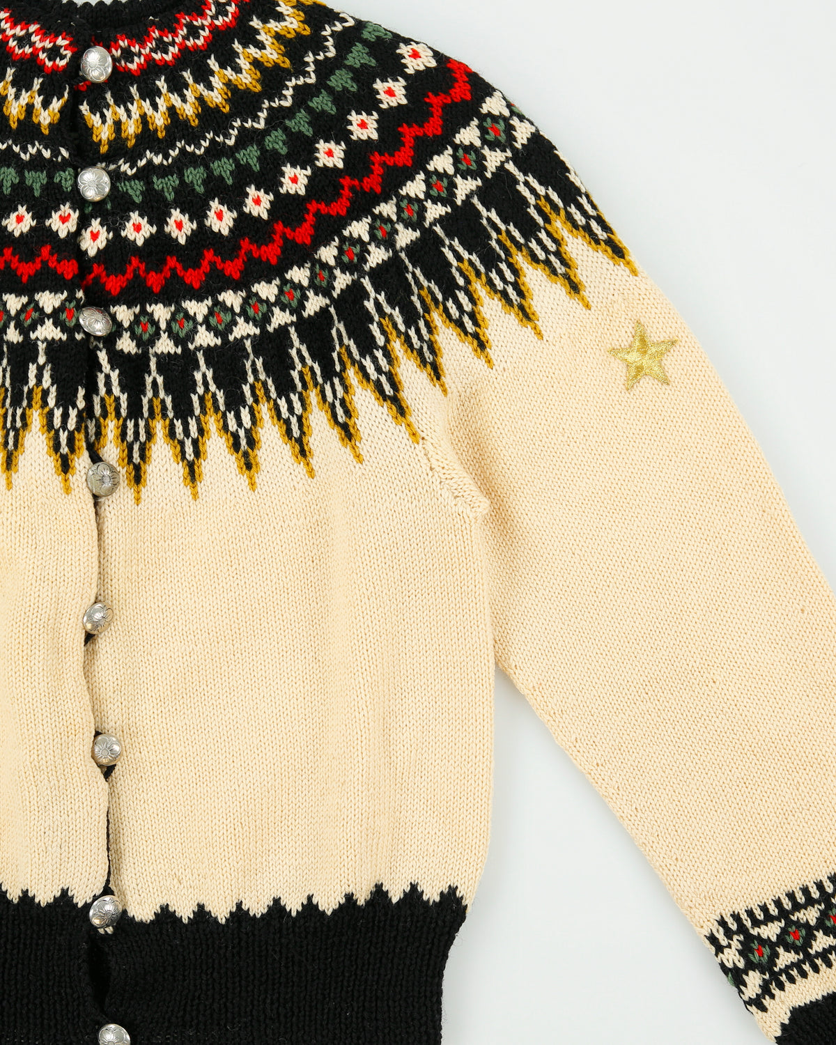 Vintage 1960s William Schmidt Company Nordic Wool Fair Isle Cardigan - S