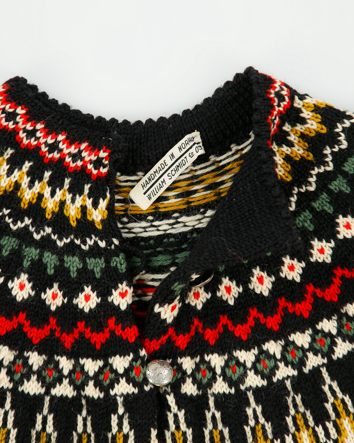 Vintage 1960s William Schmidt Company Nordic Wool Fair Isle Cardigan - S