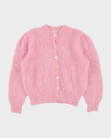 Vintage 1980s The Scotch House Mohair Blend Mother Of Pearl Button Cardigan - M