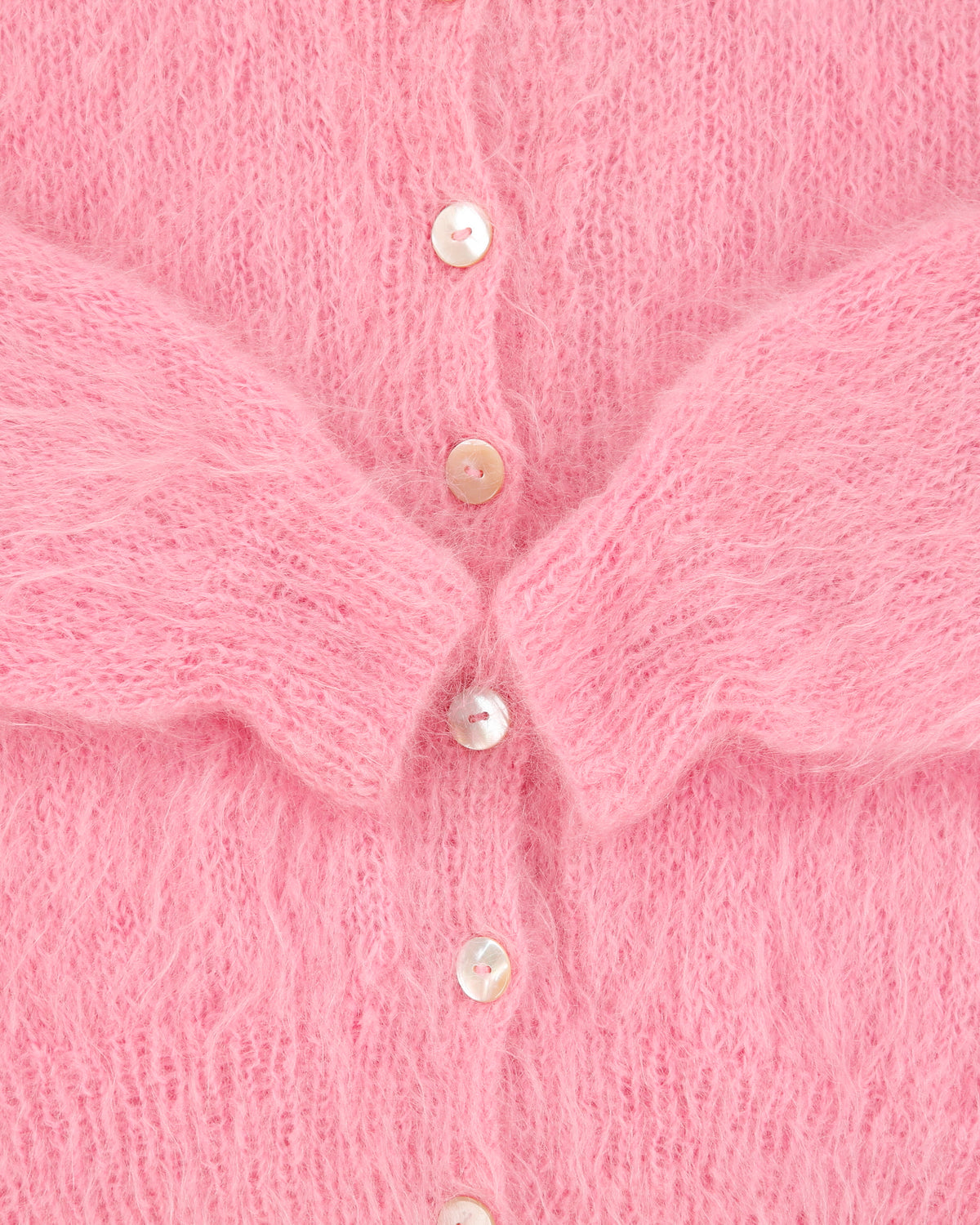 Vintage 1980s The Scotch House Mohair Blend Mother Of Pearl Button Cardigan - M
