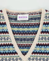 Vintage Brora Scottish Cashmere V-neck Knit Vest - XS