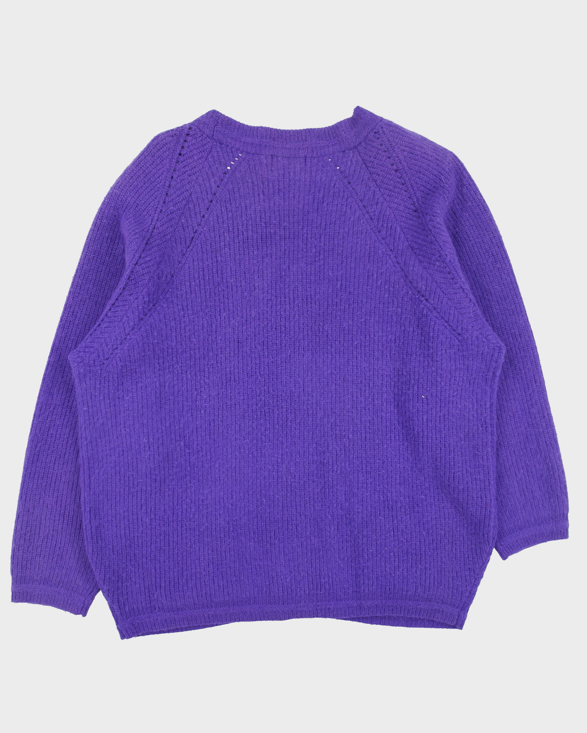 Vintage 1980s Woodward's Collection Angora &amp; Wool Blend Chunky Knit Cardigan - XL