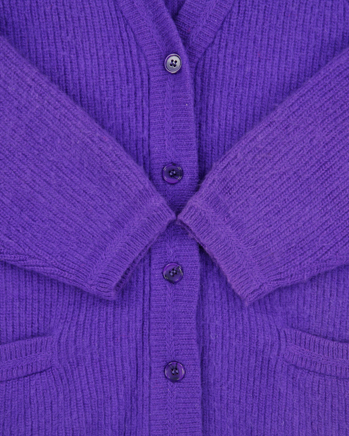Vintage 1980s Woodward's Collection Angora &amp; Wool Blend Chunky Knit Cardigan - XL